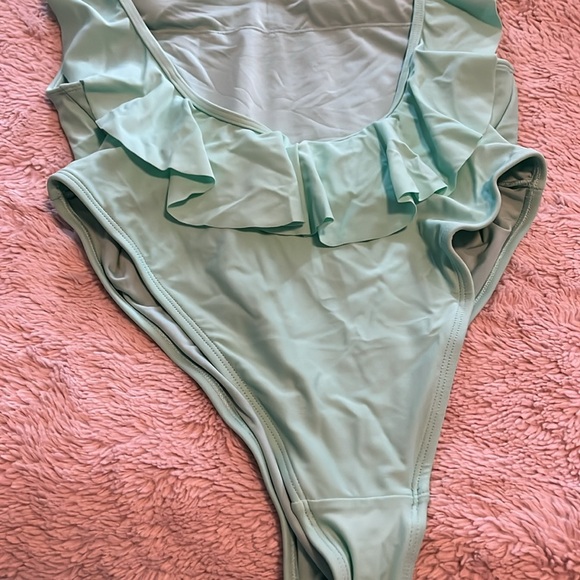 Aerie Open Back Ruffle One Piece Swimsuit - Picture 7 of 7